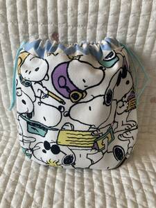 SNOOPY スヌーピー　カラフル　ミニ巾着袋　ハンドメイド