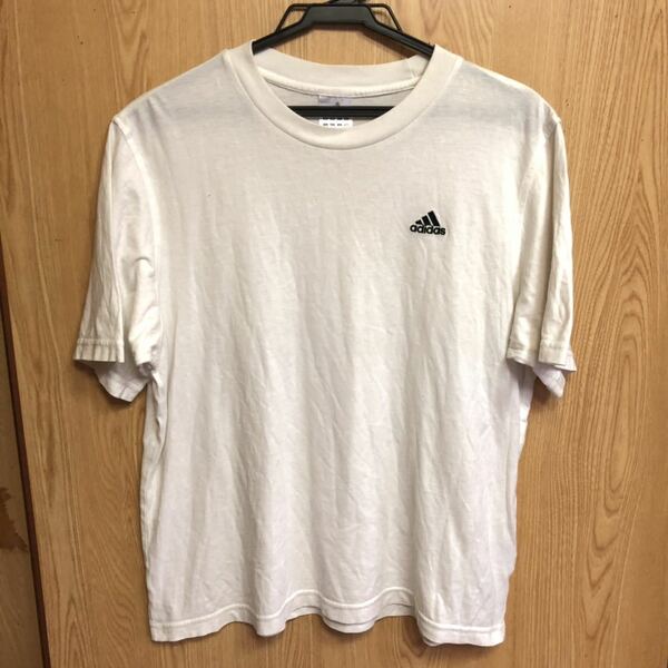 送料込み★adidas アディダス ロゴTシャツ 白Lサイズ★