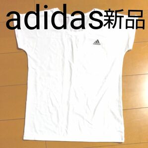 新品　adidas 半袖Tシャツ　スポーツシャツ　レディースシャツ　インナ―　ヨガ　ピラティス　ランニング　マラソンにも