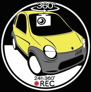 スズキ　ツイン　カラー変更承ります　ドラレコ　ドライブレコーダー　ステッカー　　360° カッティングステッカー