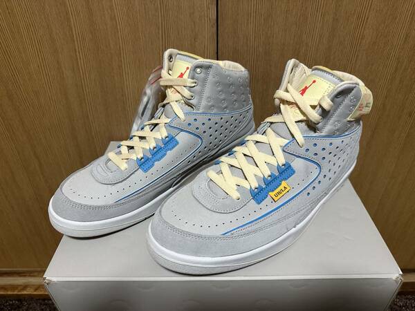 送料無料 正規 Nike air Jordan 2 Retro × Union 27.5cm ナイキ エアジョーダン ユニオン Grey Fog コラボ DN3802-001