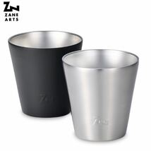 【新品未使用】2色セット STACKING TUMBLER スタッキング タンブラー ZANE ARTS ゼインアーツ シルバー ブラック 真空断熱 ペア_画像1