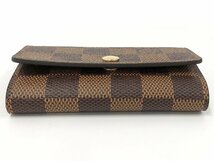 ●ルイヴィトン LOUIS VUITTON ミュルティクレ6 キーケース ダミエ エベヌ N62630 イニシャル入り [Jコレ] 470M_画像5