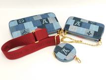 【中古】LOUIS VUITTON ミュルティ ポシェット アクセソワール 2WAYハンドバッグ モノグラム デニム ブルー系 M44990_画像6