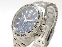 【中古】TAG HEUER フォーミュラ1 クロノグラフ メンズ 腕時計 クオーツ SS ネイビー文字盤 CAZ101K_画像3