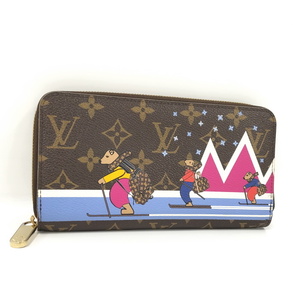 【中古】LOUIS VUITTON ジッピーウォレット ラウンドファスナー ホリデーコレクション 長財布 モノグラム M63379