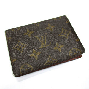 【中古】LOUIS VUITTON ポルト 2 カルト ヴェルティカル 定期入れ パスケース モノグラム M60533