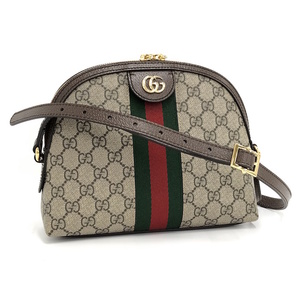 【中古】GUCCI オフィディア ショルダーバッグ GGスプリーム シェリーライン レザー PVC 499621