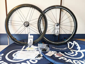 美品　Campagnolo BORA WTO45 AC3 CL 2wayfit 前後セット　シマノ11S　ダークラベル　チューブレス　クリンチャー　リムブレーキ