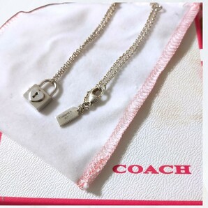 COACH ネックレス シルバー 925 南京錠 箱付きの画像10