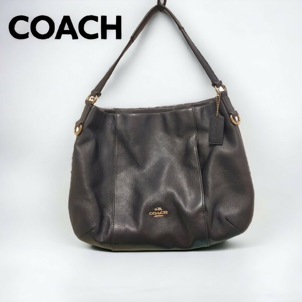 美品 COACH 黒 ショルダーバッグ トート レザー トートバッグ ショルダートートバッグ コーチ