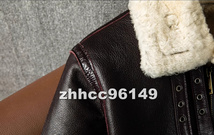 ■高品質■フライトジャケット B3 最上級 羊革 ラムウール 毛皮 レザージャケット ブルゾン 厳冬対策 S~5XL_画像6