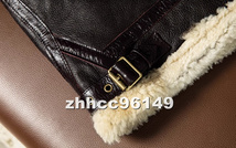 ■高品質■フライトジャケット B3 最上級 羊革 ラムウール 毛皮 レザージャケット ブルゾン 厳冬対策 S~5XL_画像8