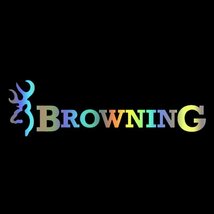 ブローニング BROWNING デカール ステッカー 耐水仕様 レインボー色_画像1