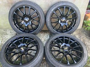 BBS RE5006 鍛造 FORGED 17インチ 7J +48 PCD100 4H FALKEN 205/45R17 16年製 4本