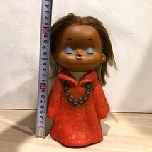 珍品　ワタナベトーイ　高さ約２２ｃｍ　女の子　ソフビ　ドレス　人形　昭和レトロ　レトロ　ビンテージ（管理番号001）_画像9