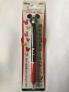 ＜三菱鉛筆＞ 消せる3色ゲルインクボールペン ユニボールR:E3 0.5mm ミッキーパック URE3600D05PMC