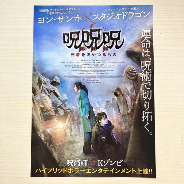 ■韓国映画★呪呪呪〜死者をあやつるもの〜★チラシ　フライヤー★1枚★オム・ジウォン チョン・ジソ チョン・ムンソン■