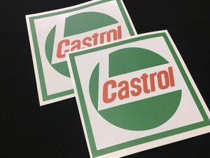 ルマン公式メーカー製 Castrol ステッカー (L size) 2枚set カストロール フォーミュラ F1 WRC ラリー WEC トヨタ 日産 ホンダ マツダ