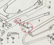 送料無料 ホンダ純正新品 CB250T CB400T CB250N CB400N ホーク スイングアーム トルクロッド 取り付け ボルト セット ドラムブレーキ 137A_画像2