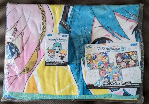 新品 バーチャルシンガー バチャシン ブランケット A賞 初音ミクB賞 セット売り