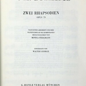 ブラームス 2つのラプソディ Op.79/原典版 (ピアノ・ソロ) 輸入楽譜 BRAHMS 2 Rhapsodien Op.79/Urtext 洋書の画像2