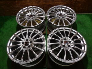 中古ホイール4本SET Euro Tech ユーロテック R SPORTS 19×8.5J 112/5 +28 ハブ 66.6 シルバー アウディ Q7 Q8 他