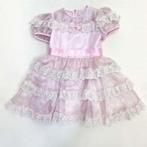 中古　ピンク　パフスリーブ　可愛いキッズドレス　子どもドレス　5才程度　こどもドレス　KD-14_画像10