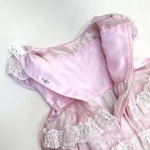 中古　ピンク　パフスリーブ　可愛いキッズドレス　子どもドレス　5才程度　こどもドレス　KD-14_画像5