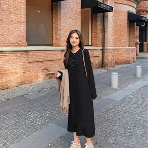 ZARA 新品 オーバーサイズ ニット ポロネック ワンピース S