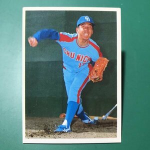 山勝　プロ野球カード　1980年版　ミニカード　小判サイズ　中日　牛島　　　【管850】