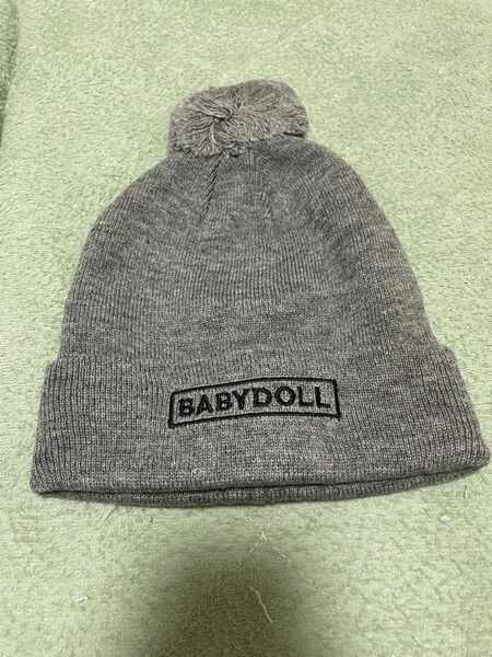 BABYDOLL ニット帽 KIDS グレー ニットキャップ