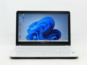 Win11Pro/カメラ/中古/15.6ノートPC/新品SSD256/8GB/４世代i5/SONY　SVF15318DJW　office搭載/無線マウス/HDMI/無線WIFI/Bluetooth/BD-RE