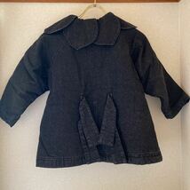 RIO 子供服 アウター 中綿 レトロ デニムジャケット 古着 黒 ブラック 個性的 120サイズ 値下げ_画像4