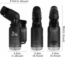黒　直噴ターボライターガス シガーライター バーナーフ 防風 注入式 キャンプ ジェットライター （ガスなし_画像3