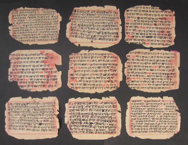 ★ Indian old hand-drawn manuscript 10 leaves 20 pages Sanskrit sutra scripture 47, Book, magazine, old book, ancient documents, Western books