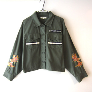  beautiful goods Moussy MOUSSYdo Le Mans sleeve military jacket olive 