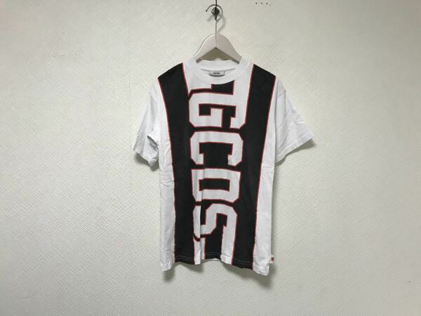 本物ジーシーディーエスGCDSコットンロゴプリント半袖TシャツメンズサーフアメカジミリタリーストリートスケーターXS白ホワイトイタリア製