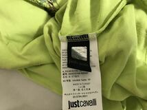 本物ジャストカヴァリjustcavalliレーヨンプリントタイト半袖Tシャツレディースサーフアメカジミリタリーワークトルコ製XSイエロー_画像5