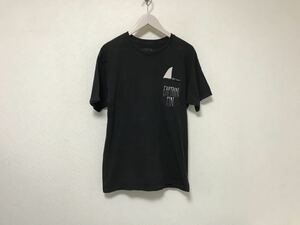 本物キャプテンフィンCAPTAIN FINコットンプリント半袖TシャツメンズサーフアメカジミリタリーワークビジネススーツM黒ブラックメキシコ製