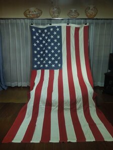 超特大 50星 ビンテージアメリカ国旗 星条旗 コットン VALLEY FORGE FLAG COMPANY①279×154㎝☆インテリア 店舗 ガレージUSAアンティーク