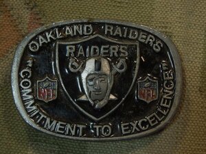 NFL* 1987*S * Vintage RAIDERS buckle official goods * American football Raider sC20