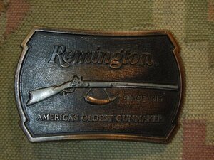 ◆ 1976’S USA製 ◆ビンテージRemington レミントンバックル◆ライフル 狩猟 C10