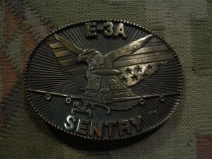 ◆ ソリッドブラス製 ◆E3A Sentryエアホースバックル AWARD DESING MEDALSING◆米軍 飛行機 イーグル D10