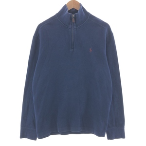 古着 ラルフローレン Ralph Lauren POLO by Ralph Lauren コットンニットハーフジップセーター メンズL /taa001550