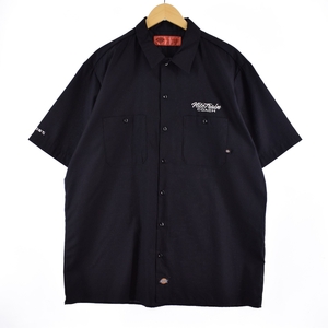 古着 ディッキーズ Dickies 半袖 ワークシャツ メンズXL /eaa338577 【LP2311】