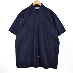 古着 ディッキーズ Dickies 半袖 ワークシャツ メンズXXL /eaa339694 【LP2311】