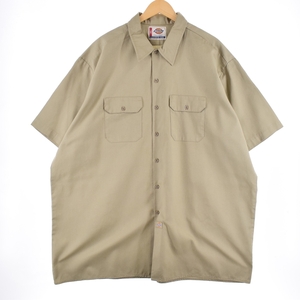 古着 ディッキーズ Dickies A LEGEND IN WORK 半袖 ワークシャツ メンズXXXL /eaa333206 【LP2311】