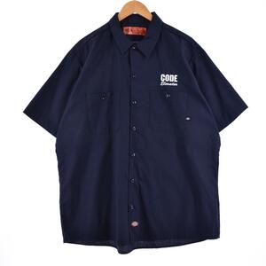 古着 ディッキーズ Dickies 半袖 ワークシャツ メンズXL /eaa327789 【LP2311】