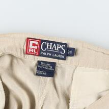 古着 90年代 ラルフローレン Ralph Lauren CHAPS チャップス ツータック リネンショーツ ショートパンツ メンズw36 /eaa326184 【LP2311】_画像3